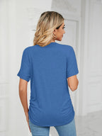 V-neck Short Sleeve T-shirt (13)