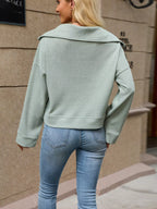 Half-zip Dropped Shoulder Sweatshirt (23)