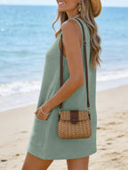 V-neck Sleeveless Dress Pockets (8)
