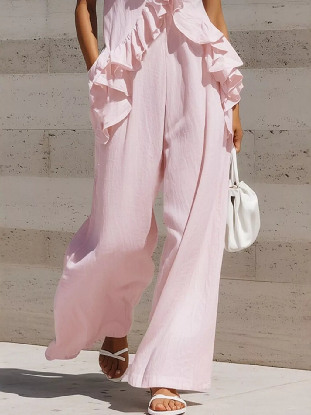 Ruffled V-neck Sleeveless Jumpsuit (3)