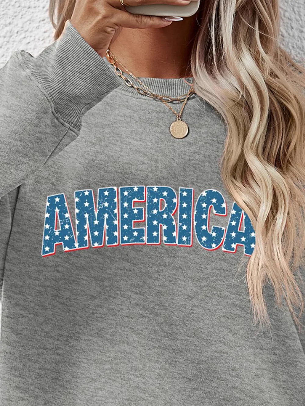 Round Neck Dropped Shoulder Sweatshirt (5)