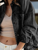 Pocketed Button Up Denim Jacket (2)