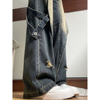 Retro Narrow Wide-leg Jeans photo 2