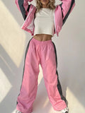 Zip Up Long Sleeve Top Pants Set