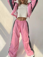 Zip Up Long Sleeve Top Pants Set
