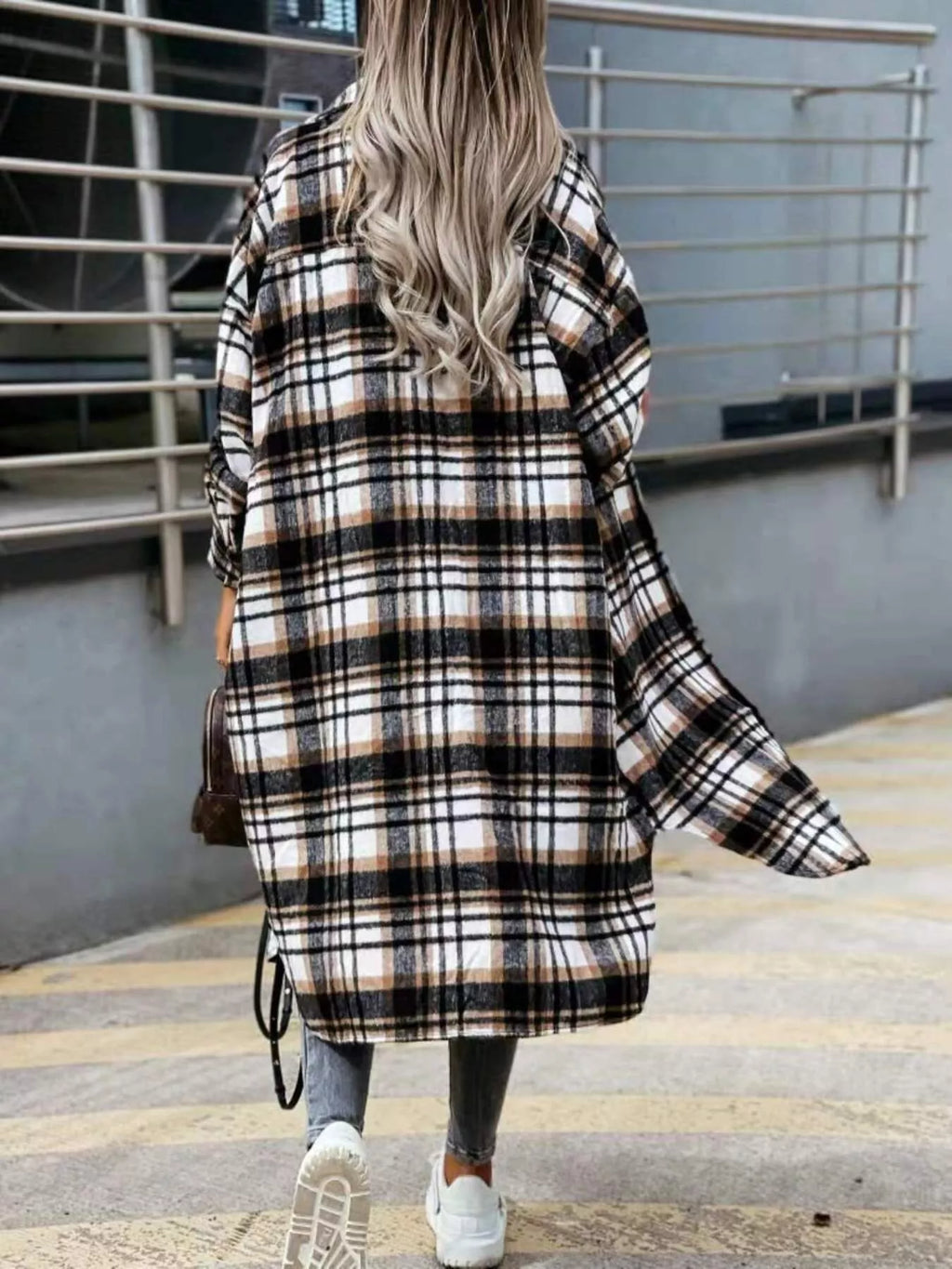 Plaid Button Up Longline Shacket (13)