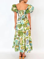 Off-shoulder Floral Tiered Dress Ruffle Details (15)