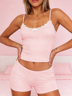 Contrast Trim Cami Shorts Set (5)