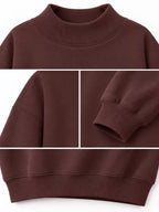 Oversized Mock Neck Long Sleeve Sweatshirt (45)