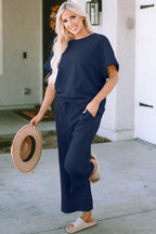 Short Sleeve Top Pants Set (26)