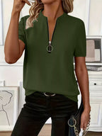 Half Zip Short Sleeve Top (13)