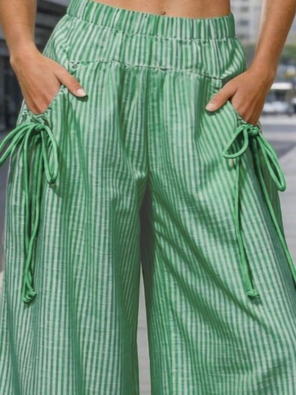 Full Size High-waisted Striped Wide-leg Pants Plus (4)