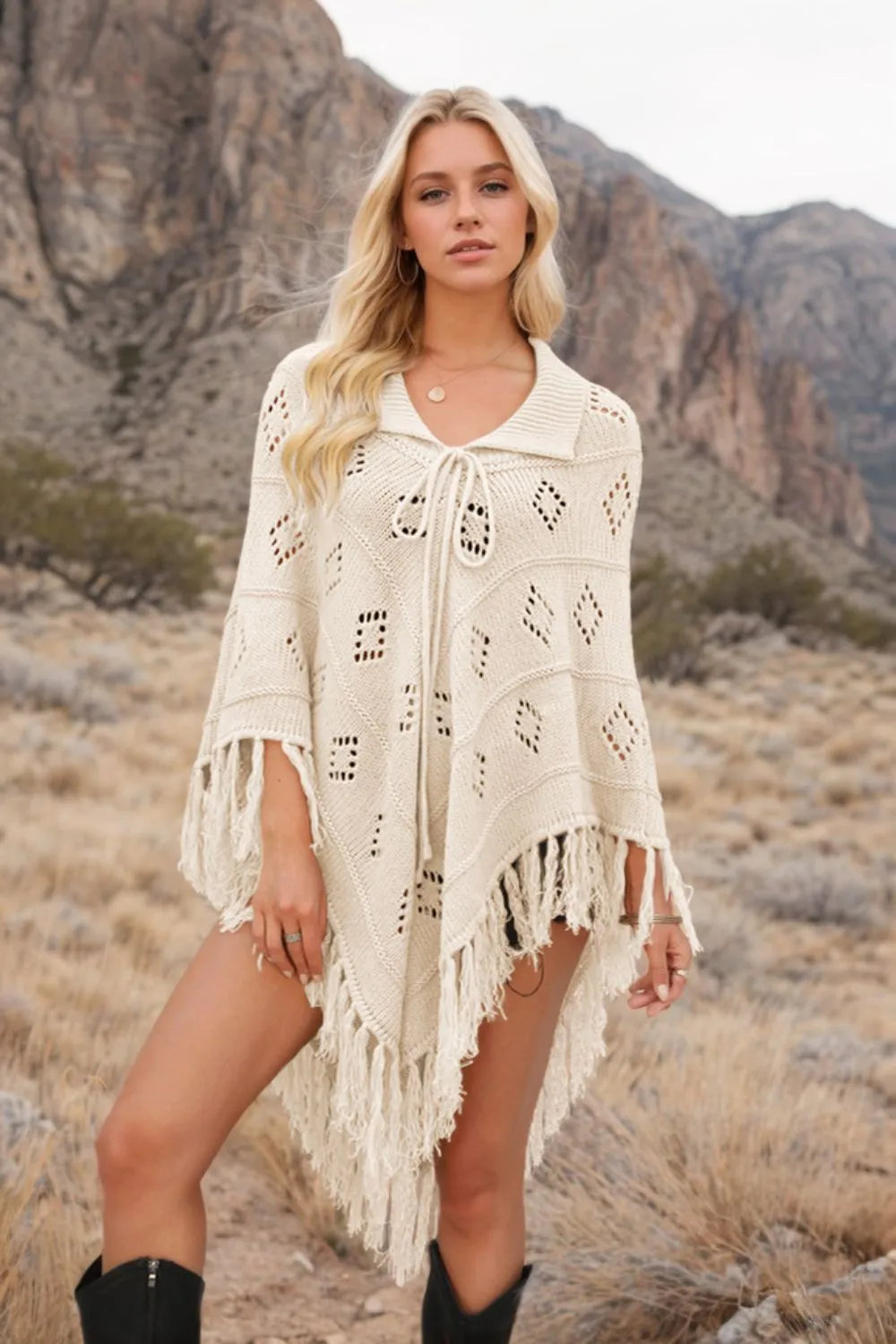 Tassel Hem Knit Cover Up (7)