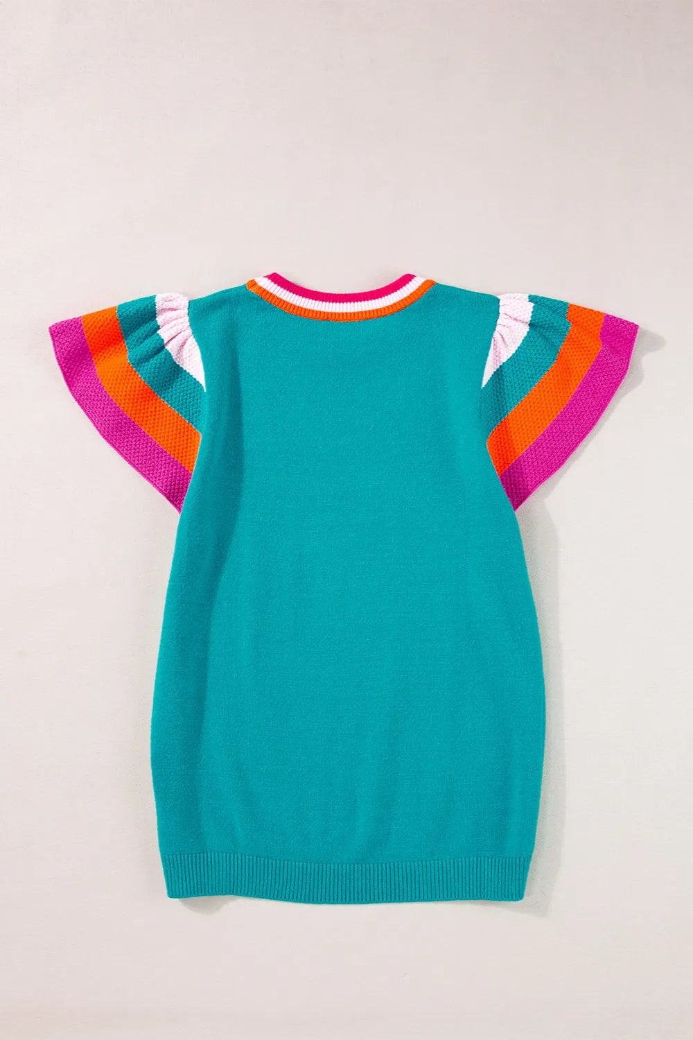 Block Round Neck Knit Top (19)