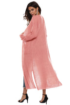Long Sleeve Open Front Buttoned Cardigan (9)