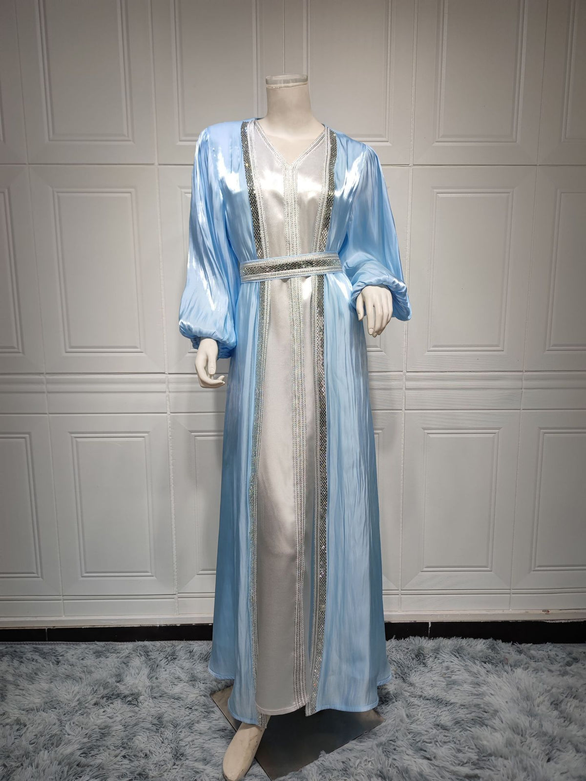 Bright Silk Satin Dress variant CJLY170271611KP|CJLY170271612LO|CJLY170271613MN|CJLY170271614NM|CJLY170271615OL
