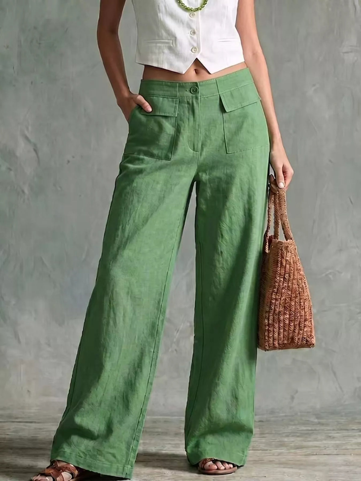 Full Size Wide Leg Pants Plus