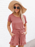 Ruffled Boat Neck Short Sleeve Romper (28)