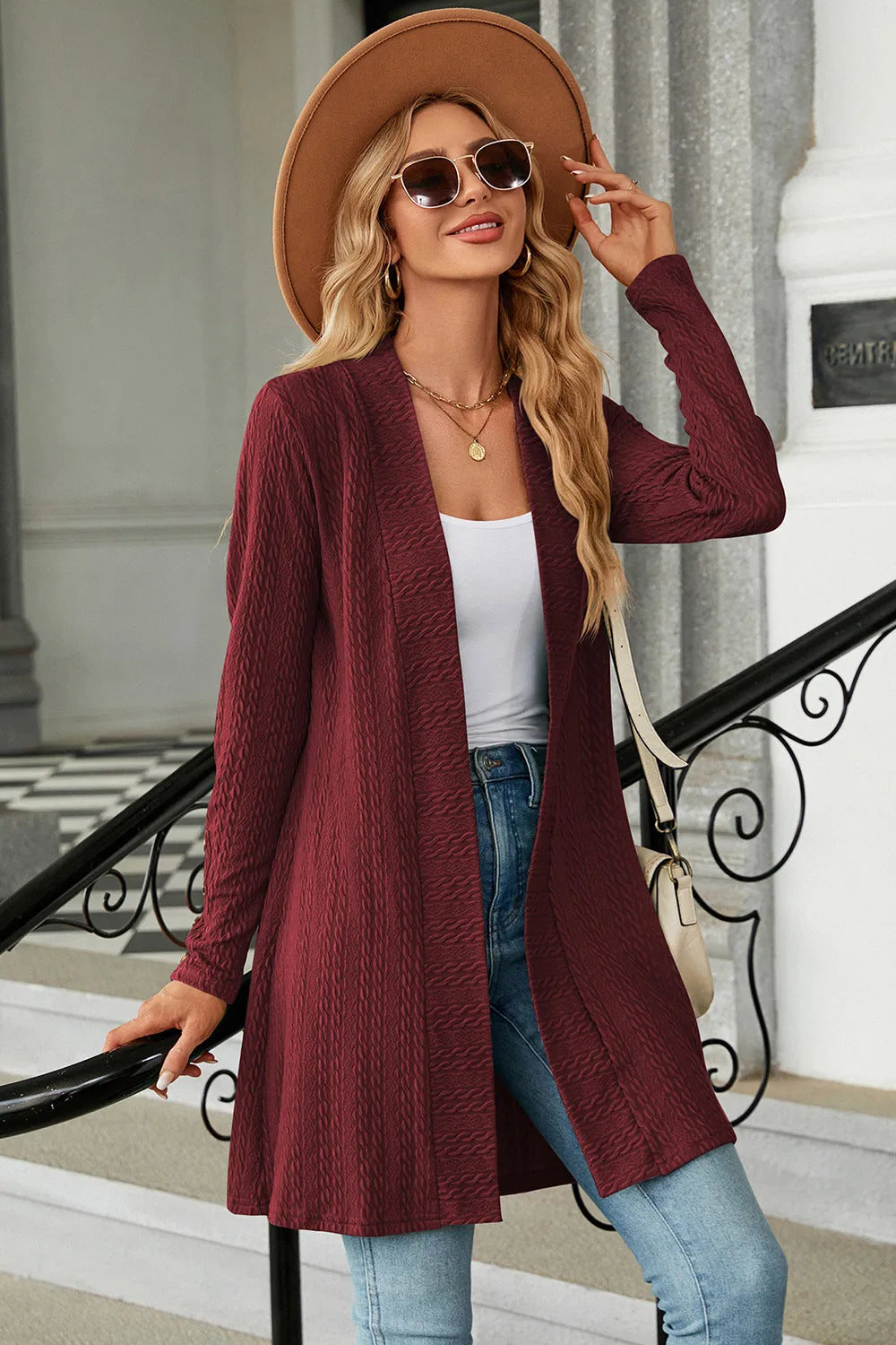 Open Front Long Sleeve Cardigan (17)