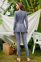 Mock Neck Long Sleeve One-piece Swimwear (17)