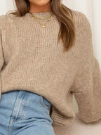 Round Neck Dropped Shoulder Sweater (9)