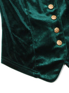 Velvet Lace Trim Button-down Vest (11)