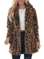 Full Size Leopard Open Front Outerwear Plus (2)