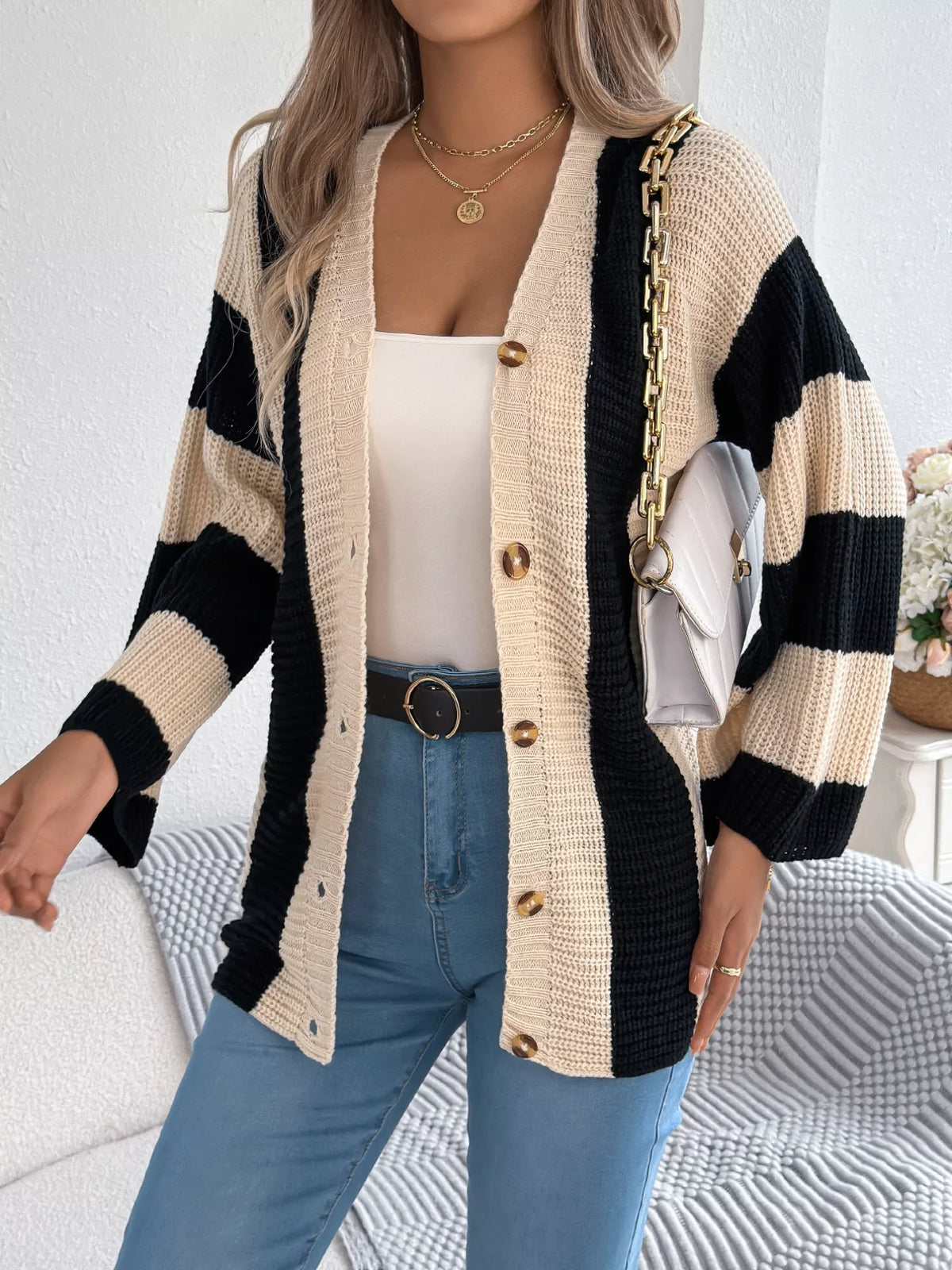 Block Button-up Cardigan (3)