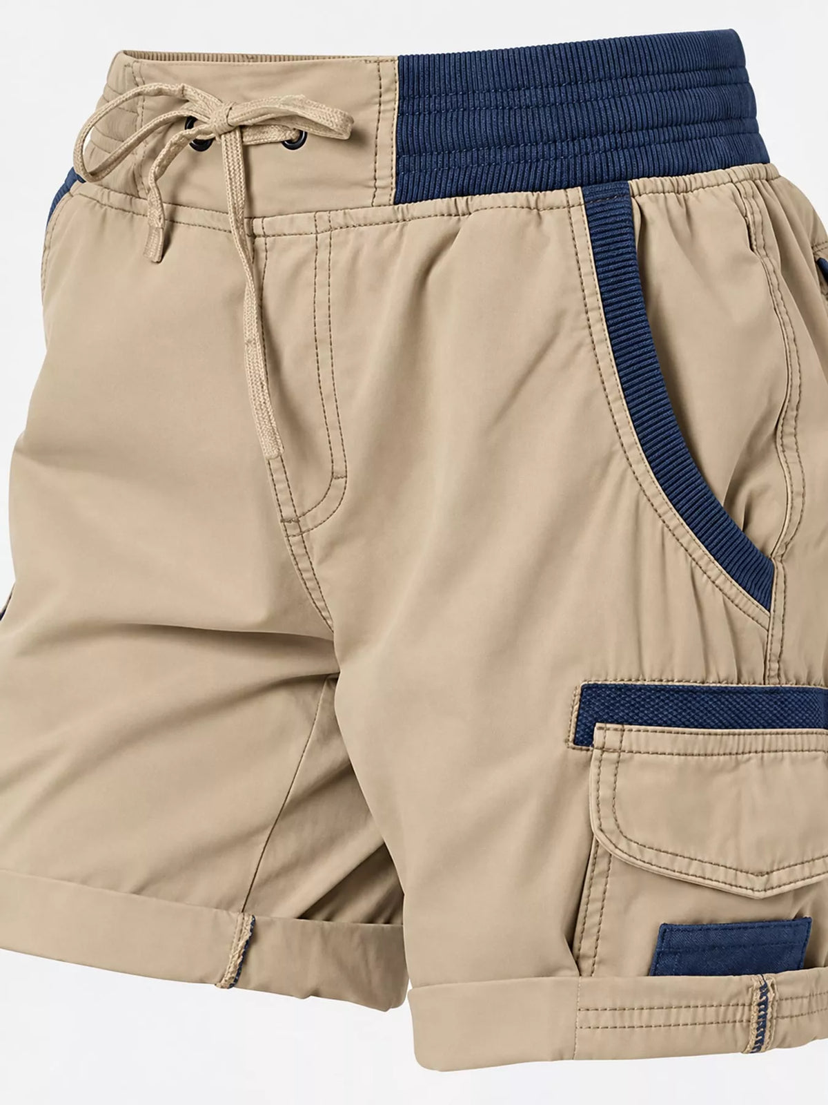Full Size Drawstring Cargo Shorts Plus (65)