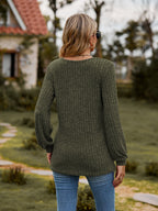 Round Neck Button-down Long Sleeve Tee (24)