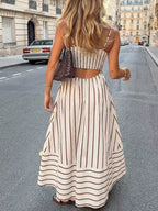 Cutout Back Striped Maxi Dress (13)