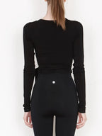 Tied Surplice Long Sleeve Top (14)