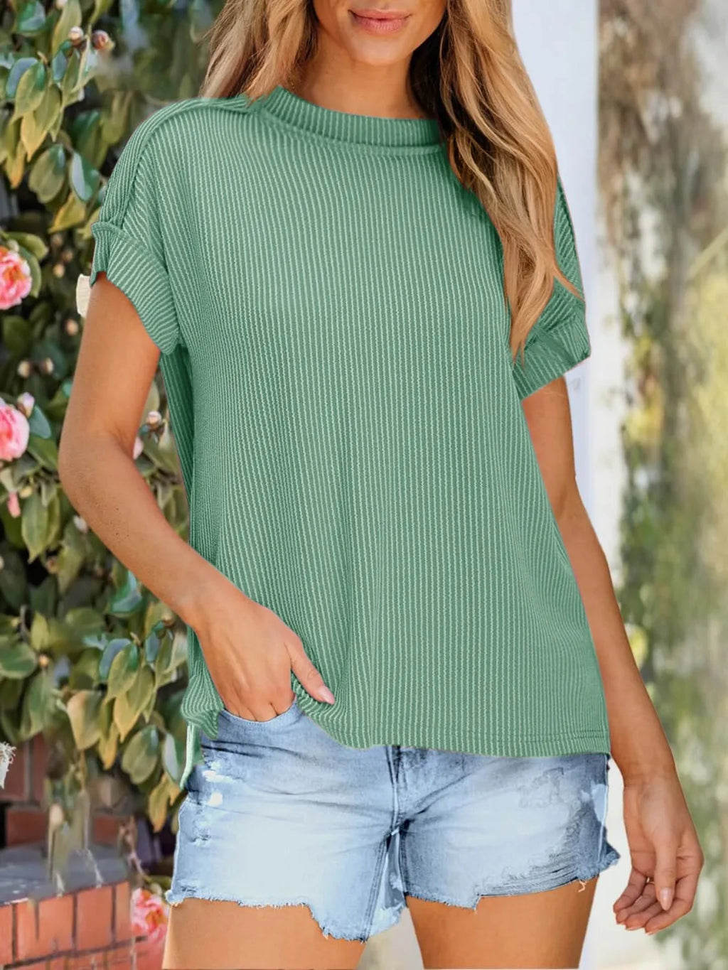 Round Neck Short Sleeve T-shirt (14)