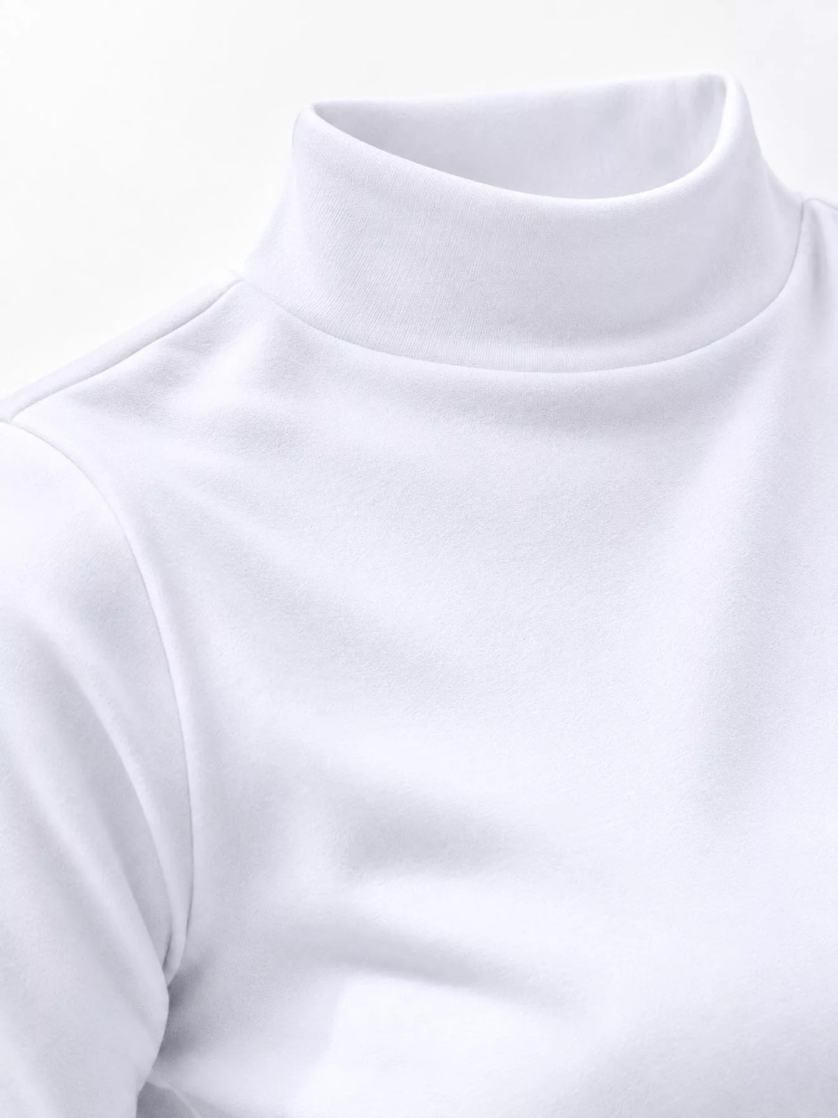 Full Size Slim-fit Mock Neck Long Sleeve Basic T-shirt Plus (5)