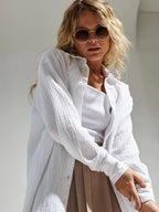Textured Collared Neck Long Sleeve Shirt (3)
