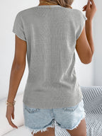 Cable Knit Button-down Cardigan (23)