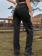 High Waist Cargo Jeans (8)