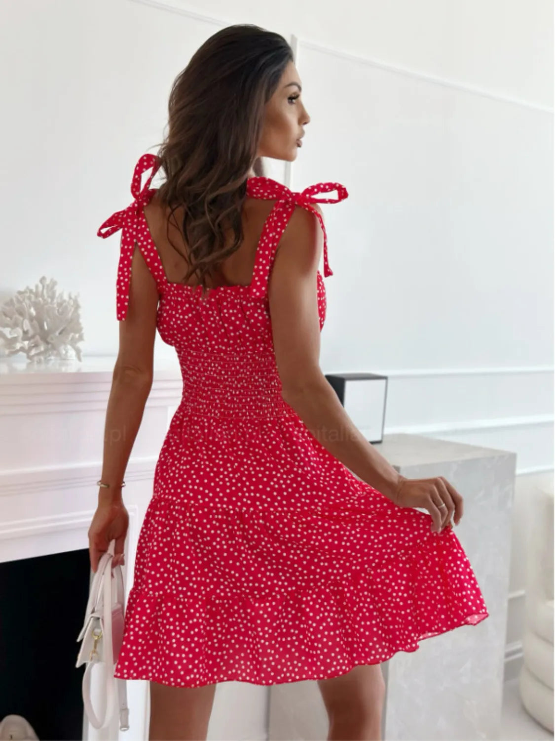Polka Dot Square Neck Mini Cami Dress (12)