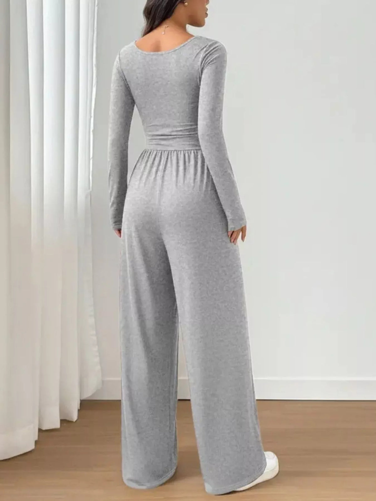 Scoop Neck Wide Leg Jumpsuit (2)