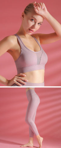 Sports Bra Shockproof Yoga Vest variant CJYDYDYD00748-Purple set-XL