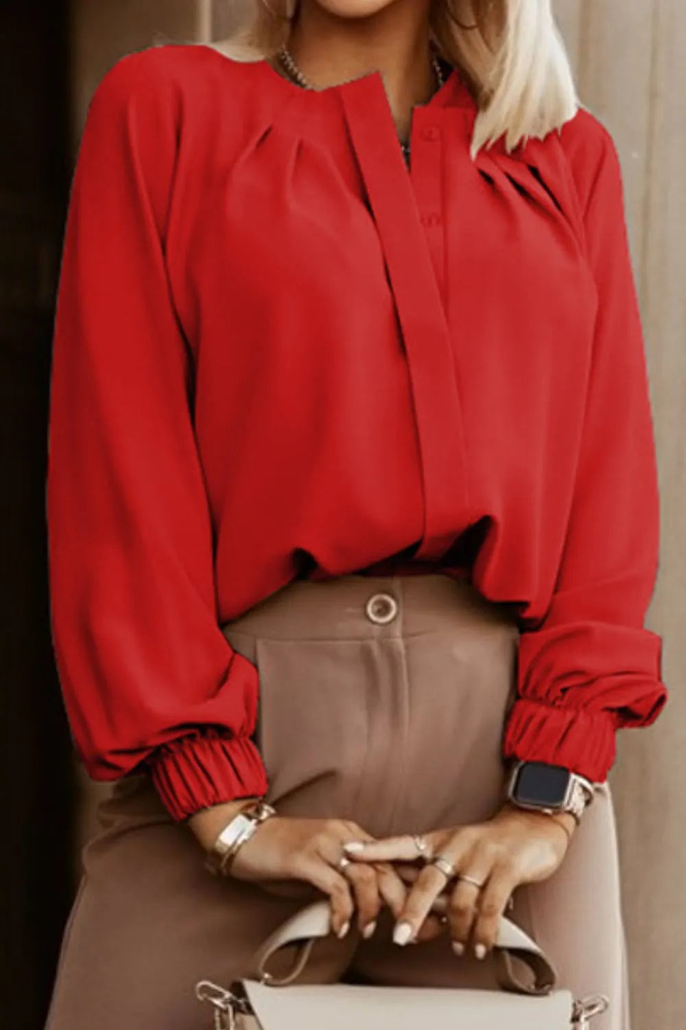 Button Up Round Neck Long Sleeve Shirt (16)