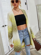 Full Size Pocketed Open Front Gradient Cardigan (16)