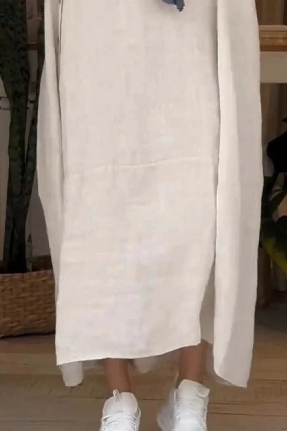 Full Size Relaxed Fit Short Sleeves Dress Plus (18)
