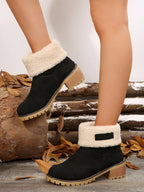 Thermal Fuzzy Block Heel Boots (11)