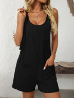 Texture Adjustable Strap Overalls Pockets (35)