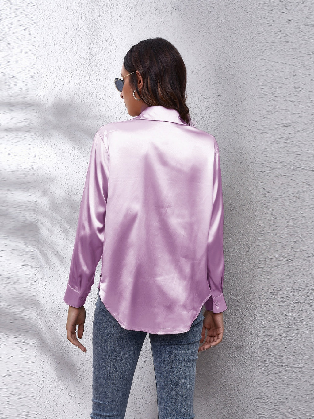 Collared Neck Buttoned Long Sleeve Shirt (9)