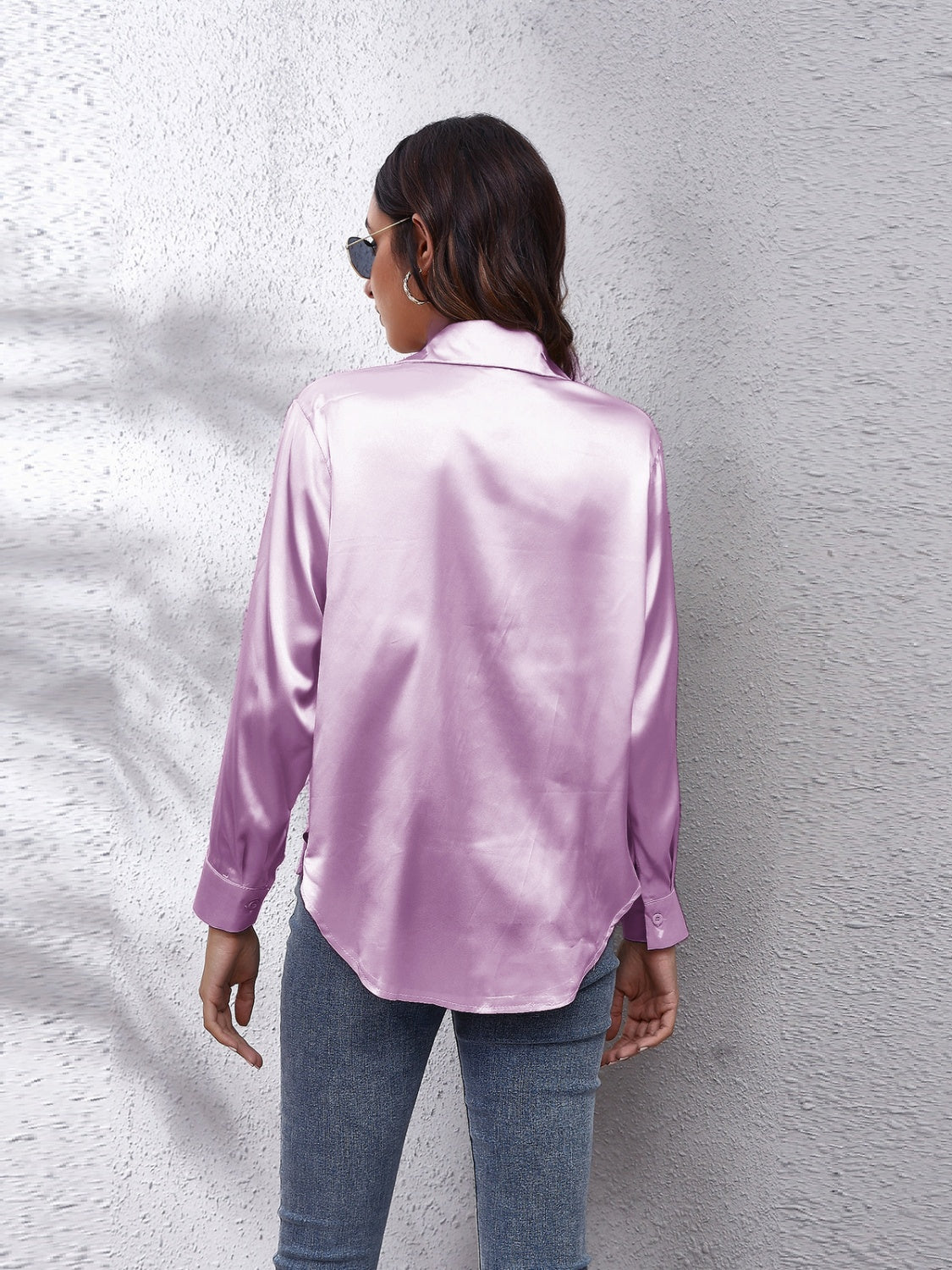 Collared Neck Buttoned Long Sleeve Shirt (9)