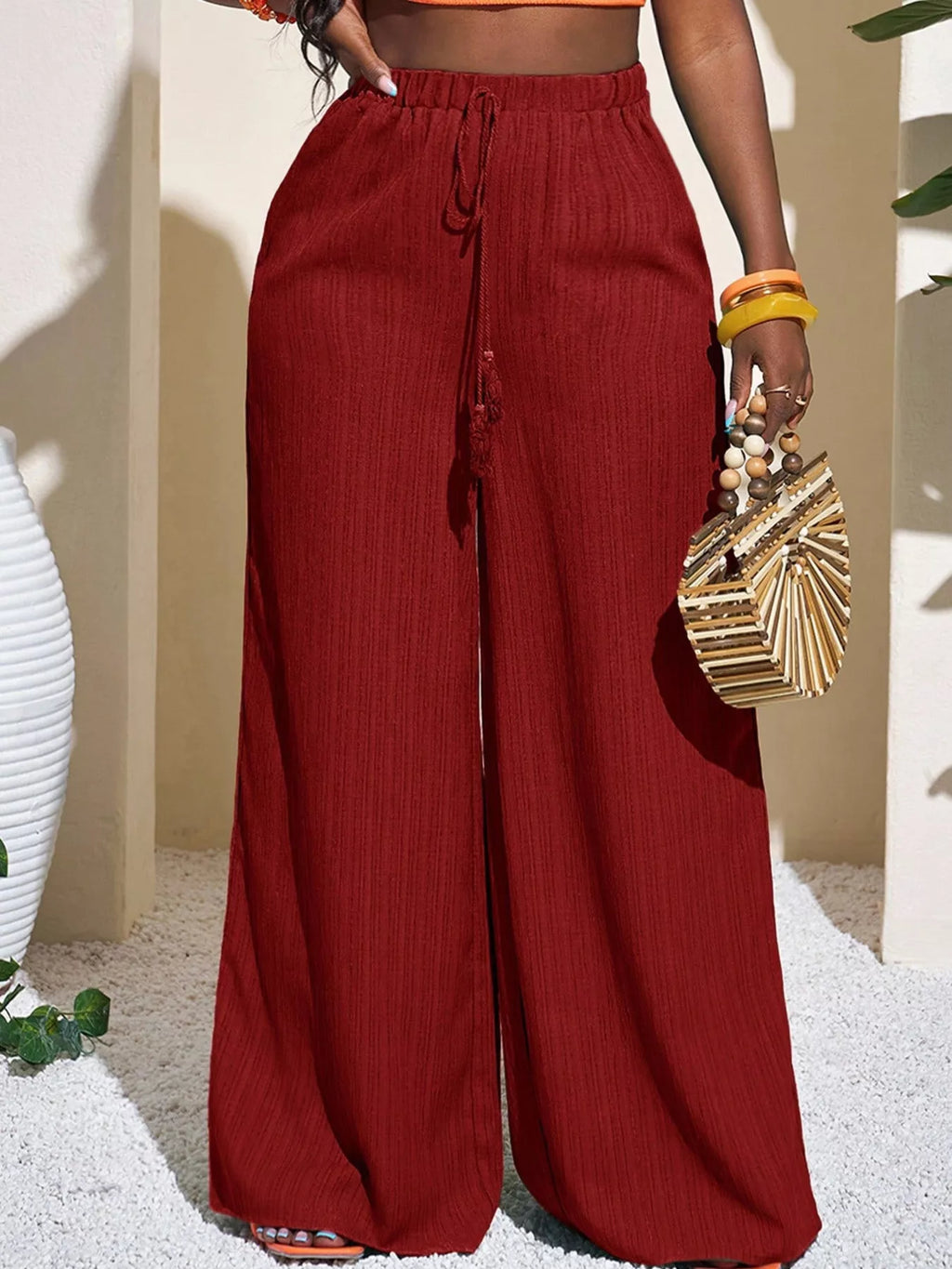 Wide-leg Pants Drawstring (12)