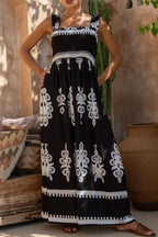 Printed Square Neck Cami Dress (11)