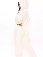 Full Size Fleece Zip-up Hooded Jumpsuit Plus (2)
